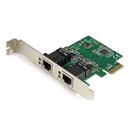 StarTech.com Scheda di Rete Ethernet PCI express a 2 porte RJ45 da 1 Gbps - Adattatore PCIe NIC Gigabit Ethernet 802.3ab - Adattatore di rete - PCIe profilo basso - Gigabit Ethernet x 2 - per P/N: ET91000SM10, ET91000SM20