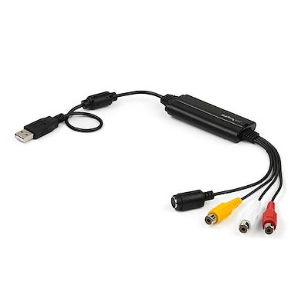StarTech.com Scheda di acquisizione video da S Video/Composito a USB con supporto TWAIN - Convertitore analogico a digitale (SVID2USB232) - Adattatore per acquisizione video - USB 2.0 - NTSC, SECAM, PAL - nero
