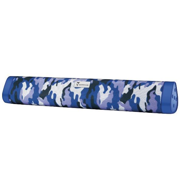 TECHMADE TM-A15-CAMB SOUNDBAR SPEAKER BLUETOOTH A15 10W SLOT SCHEDA SD USB FM RADIO AUX VIVAVOCE BLU CAMOUFLAGE