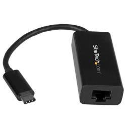 StarTech.com USB C to Gigabit Ethernet Adapter - Black - USB 3.1 to RJ45 LAN Network Adapter - USB Type C to Ethernet (US1GC30B) - Adattatore di rete - USB-C - Gigabit Ethernet - nero - per P/N: HB30C3A1CFB, HB30C3A1CFS, TB33A1C