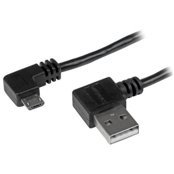 StarTech.com Cavo da Usb a micro USB con connettori ad angolo destro - M/M da 1 m Nero - Cavo USB - Micro-USB Tipo B (M) a USB (M) - USB 2.0 - 1 m - connettore angolato destro - nero - per P/N: USB2PCARBK, USB2PCARBKS, USBEXTAA10BK, USBEXTAA6BK, USBLT2PCA