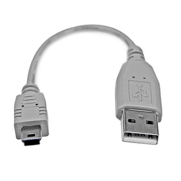 StarTech.com Cavo mini USB 2.0 15 cm - A a mini B - Cavo USB - USB (M) a mini-USB Type B (M) - USB 2.0 - 15 cm - grigio - per P/N: USB2002EXT2, USBEXTAA10BK, USBEXTAA3BK, USBEXTAA6BK, USBPLATE4