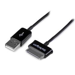 StarTech.com Cavo connettore dock a USB per Samsung Galaxy Tab - 2 m (USB2SDC2M) - Cave per tablet Samsung 30 pin (USB2SDC2M) - Cavo per ricarica / dati - USB maschio a connettore per docking a 30 pin Samsung maschio - 2 m - schermato - nero - per Samsung