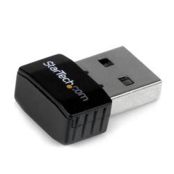 StarTech.com Chiavetta mini Adattatore di rete Wireless-N WiFi USB 2.0 - Pennetta Scheda di rete USB 300Mbps 802.11n 2T2R - Adattatore di rete - USB 2.0 - 802.11b/g/n - nero