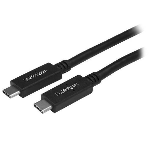 StarTech.com Cavo USB-C a USB-C da 0,5m USB 3.1 (10Gbps) - M/M - Cavo USB Tipo-C - Cavo USB - 24 pin USB-C (M) dritto a 24 pin USB-C (M) dritto - USB 3.1 Gen 2 / Thunderbolt 3 / DisplayPort 1.2 - 50 cm - supporto 4K - nero - per P/N: HB31C2A2CB, HB31C3A1C
