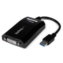 StarTech.com Adattatore USB 3.0 a DVI / VGA - 2048x1152 - Scheda video e grafica esterna - Convertitore/ Adattatore per doppio monitor DVI e VGA o 2 display VGA - Supporta Mac e Windows (USB32DVIPRO) - Adattatore USB/DVI - USB Tipo A (M) a DVI-I (F) - USB