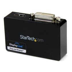 StarTech.com Adattatore scheda  USB 3.0 a HDMI e DVI (USB32HDDVII) - Adattatore video - Compatibile TAA - USB Type B femmina a DVI-I, HDMI femmina - nero - 2048 x 1152 supporto 60 Hz - per P/N: HDDVIMM3, HDMM12, HDMM15, HDMM1MP, HDMM2MP, HDMM3, HDMM3MP, H