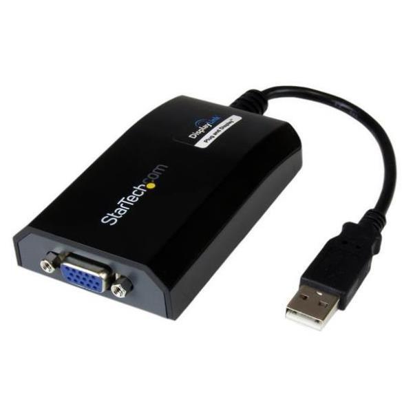 StarTech.com Adattatore scheda USB 3.0 a VGA per Mac e PC – 1920x1200/1080p (USB32VGAPRO) - Adattatore USB/VGA - USB Tipo A (M) a HD-15 (VGA) (F) - USB 3.0 - 25.5 m - Supporto 1920 x 1200 (WUXGA) - nero - per P/N: MXT101MM