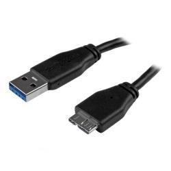 StarTech.com Cavo USB 3.0 Tipo A a Micro B slim - Connettore USB3.0 A a Micro B slim SuperSpeed Maschio/Maschio - 15cm - Cavo USB - Micro USB tipo B (M) a USB Tipo A (M) - USB 3.0 - 15 cm - stampato - nero - per P/N: HB30A4AIB, HB30C4AIB, HB31C4AB, S251BM
