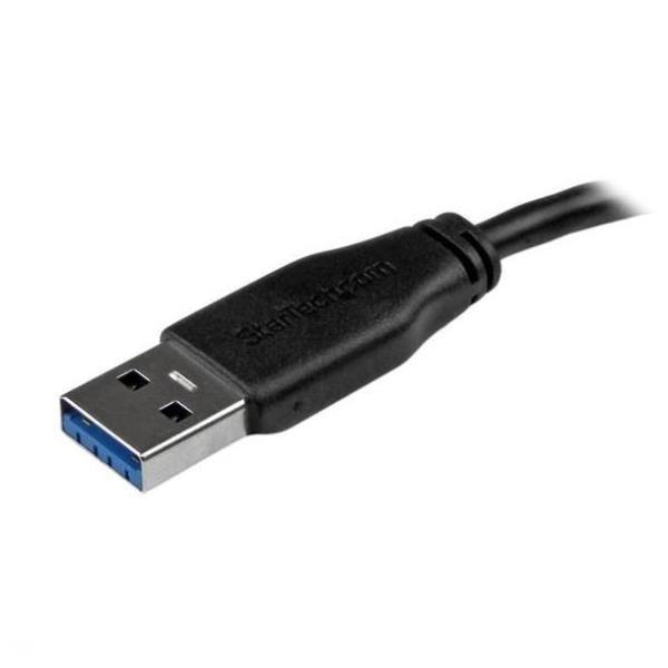 StarTech.com Cavo USB 3.0 Tipo A a Micro B slim - Connettore USB3.0 A a Micro B slim SuperSpeed Maschio/Maschio - 50cm - Cavo USB - Micro USB tipo B (M) a USB Tipo A (M) - USB 3.0 - 50 cm - stampato - nero - per P/N: S2510BU33PW, S251BMU3FP, S251BRU33, SL