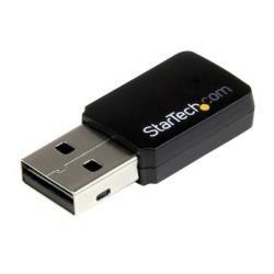 StarTech.com Chiavetta mini Adattatore di rete Wireless-AC doppia banda WiFi USB 2.0 - Pennetta Scheda di rete 802.11ac 1T1R - Adattatore di rete - USB 2.0 - Wi-Fi 5 - nero