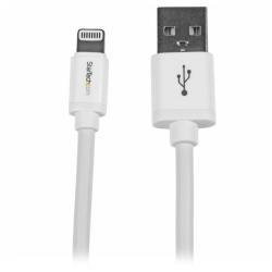 StarTech.com Cavo da USB a Lightning da 2 m - Cavo di ricarica lungo per iPhone / iPad / iPod - Cavo da Lightning a USB - Certificato Apple MFi - Bianco (USBLT2MW) - Cavo Lightning - Lightning maschio a USB maschio - 2 m - a doppia schermatura - bianco -