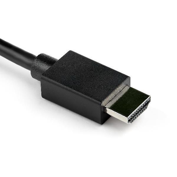StarTech.com Cavo adattatore da VGA a HDMI da 2 m - Alimentazione via USB - 1080p -Convertitore attivo VGA (M) a HDMI (M) (VGA2HDMM2M) - Cavo adattatore - USB, HD-15 (VGA) maschio a HDMI maschio - 2 m - nero - attivo, supporto 1080p, Alimentazione USB + a