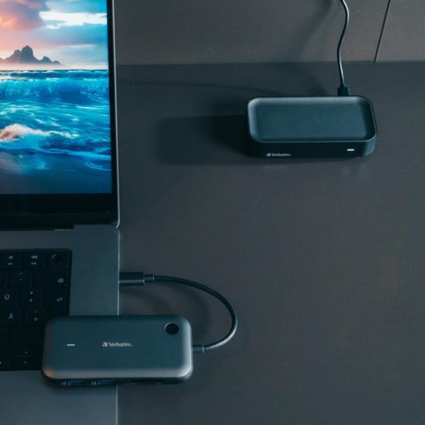 Verbatim - Share My Screen 1080p USB-C Wireless Display Adapter con Hub WDA-01 - 32146