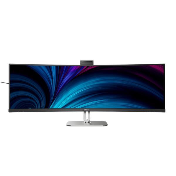 Philips 49B2U6900CH - 6000 Series - monitor a LED - curvato - USB - 49" (48.8" visualizzabile) - 5120 x 1440 Dual Quad HD @ 75 Hz - VA - 450 cd/m² - 3000:1 - DisplayHDR 400 - 4 ms - 2xHDMI, DisplayPort, 2xUSB-C - altoparlanti - textile black