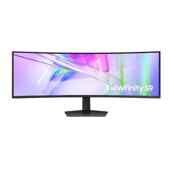Samsung ViewFinity S9 S49C950UAU - S95UC Series - monitor a LED - curvato - 49" - 5120 x 1440 Dual Quad HD @ 120 Hz - VA - 350 cd/m² - 3000:1 - DisplayHDR 400 - 5 ms - 2xHDMI, DisplayPort, USB-C - altoparlanti - nero