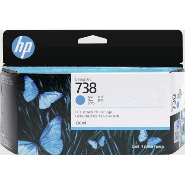 Hp originale - Cartuccia DesignJet Ink 738M - Ciano - 676M9A - 300ml
