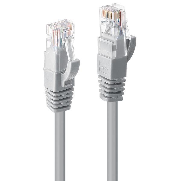 Lindy - Cavo patch - RJ-45 (M) a RJ-45 (M) - 1 m - UTP - CAT 6 - stampato, antiaggrovigliamento, bloccato - grigio