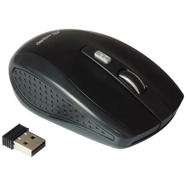Equip 245104, Ambidestro, Ottico, RF Wireless, 1600 DPI, Nero