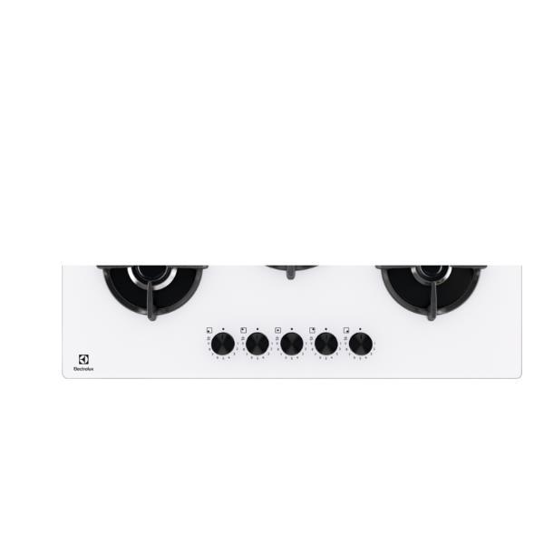 Electrolux Serie 600 EGG75372W - Piano cottura a gas - 5 piastre - Nicchia - larghezza: 56 cm - prof. 48 cm - bianco