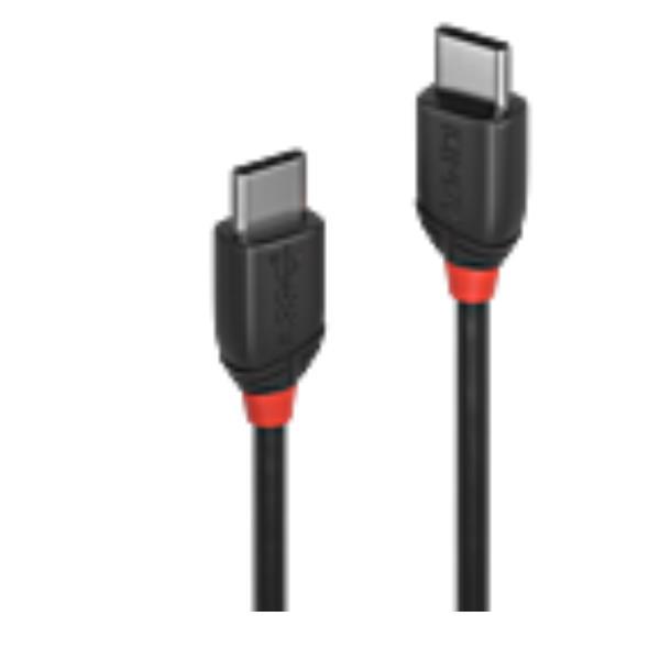 Lindy Black Line - Cavo USB - 24 pin USB-C (M) a 24 pin USB-C (M) - USB 3.1 - 3 A - 1.5 m - nero