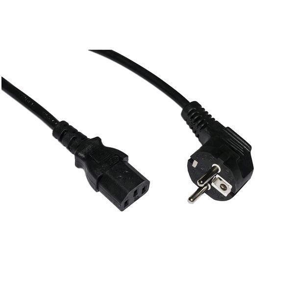 NILOX CAVO ALIMENTAZIONE SPINA SCHUKO ANGOLATA 90 GRADI MASCHIO A IEC 320 C13 1.8 MT NERO