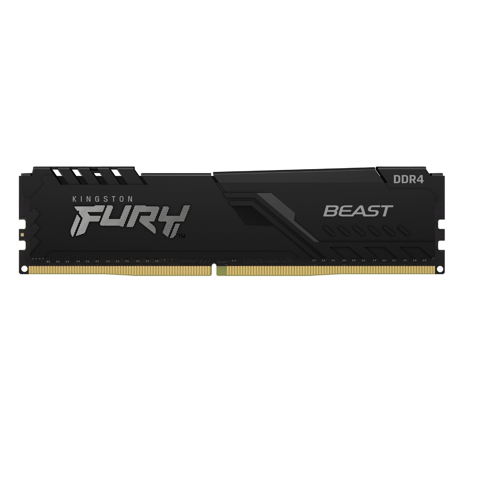 Kingston FURY Beast - DDR4 - modulo - 32 GB - DIMM 288-PIN - 3200 MHz / PC4-25600 - CL16 - 1.35 V - senza buffer - non ECC - nero