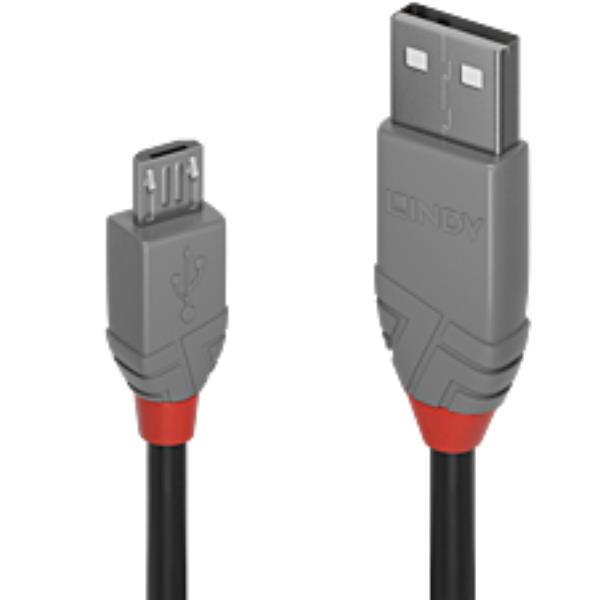 LINDY CAVO 3M USB 2.0 /MICRO-B, ANTHRA
