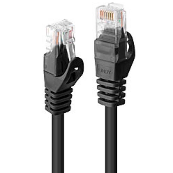 Lindy Basic - Cavo patch - RJ-45 (M) a RJ-45 (M) - 7.5 m - UTP - CAT 6 - stampato, antiaggrovigliamento - nero