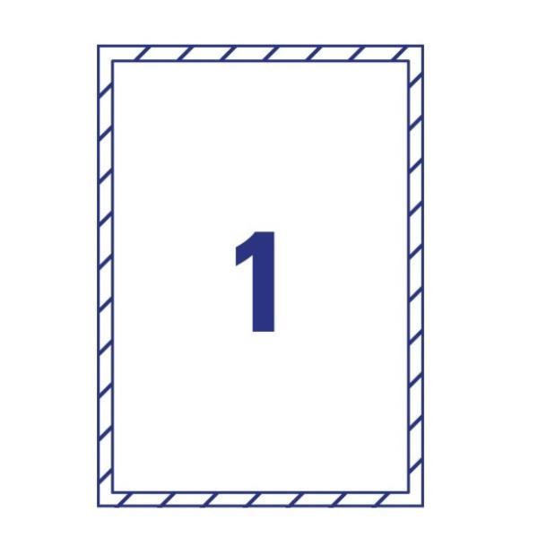 Etichette adesive per finestre - in carta - con pellicola - laser - rimovibili - 210 x 297 mm - 1et/fg - 10 fogli - bianco - Avery