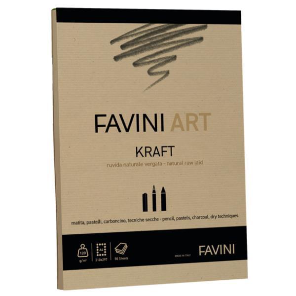 Album collato Kraft - A4 - 120 gr - 50 fogli - Favini Art