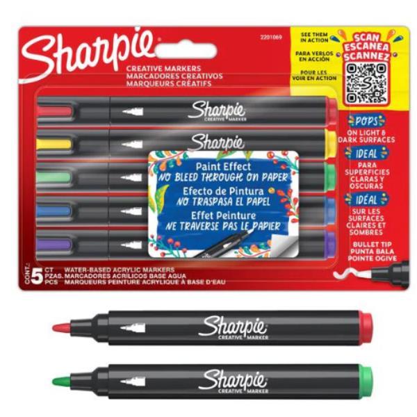 Sharpie - ASTUCCIO 5 MARCATORI CREATIVE MARKERS SHARPIE