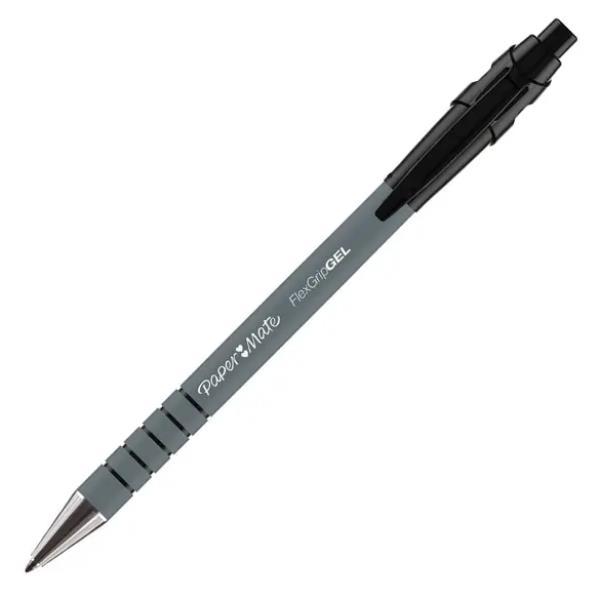 Penna a sfera a scatto Flexgrip Gel - punta 0,7 mm - nero - Papermate