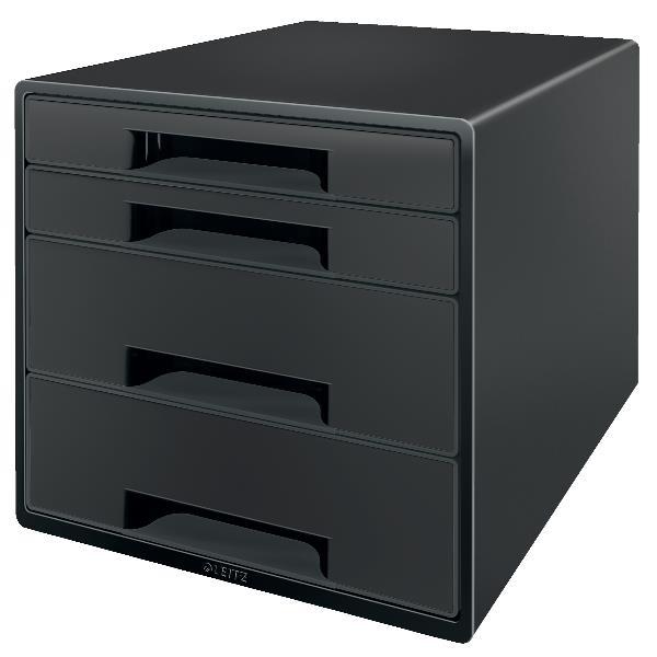 Leitz Recycle - Cassettiera - 4 cassetti - per A4 Maxi - nero