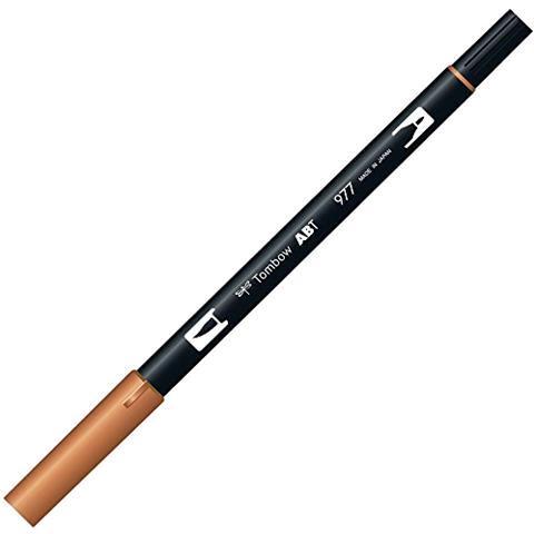 Pennarello Dual Brush N977 - saddle brown - Tombow
