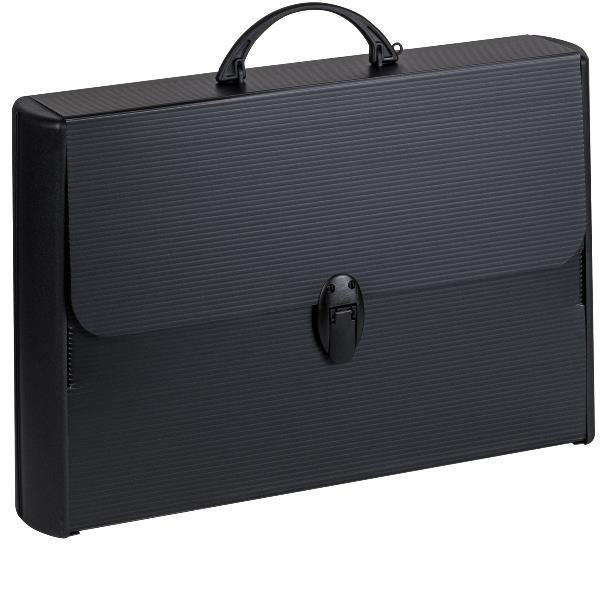 Valigetta polionda Total Black - 28 x 43 cm - dorso rigido 8,5 cm - PPL - nero - Favorit