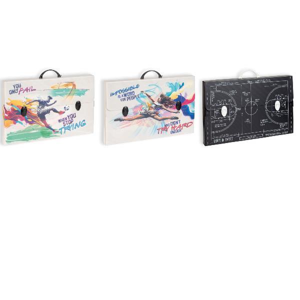 Valigetta polionda Sport - 36,5 x 56,5 cm - dorso 5,5 cm - fantasie assortite - Favorit