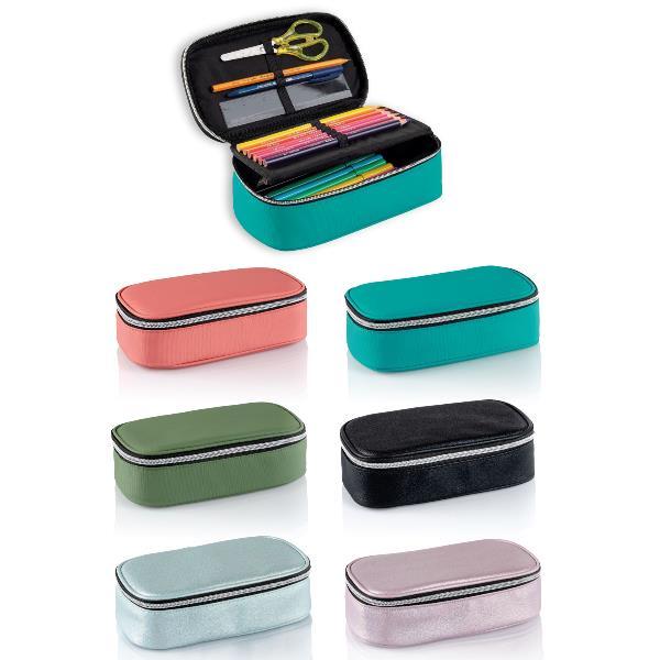 Portapenne ovale XL 13 x 22 x 7 cm - colori assortiti - Favorit