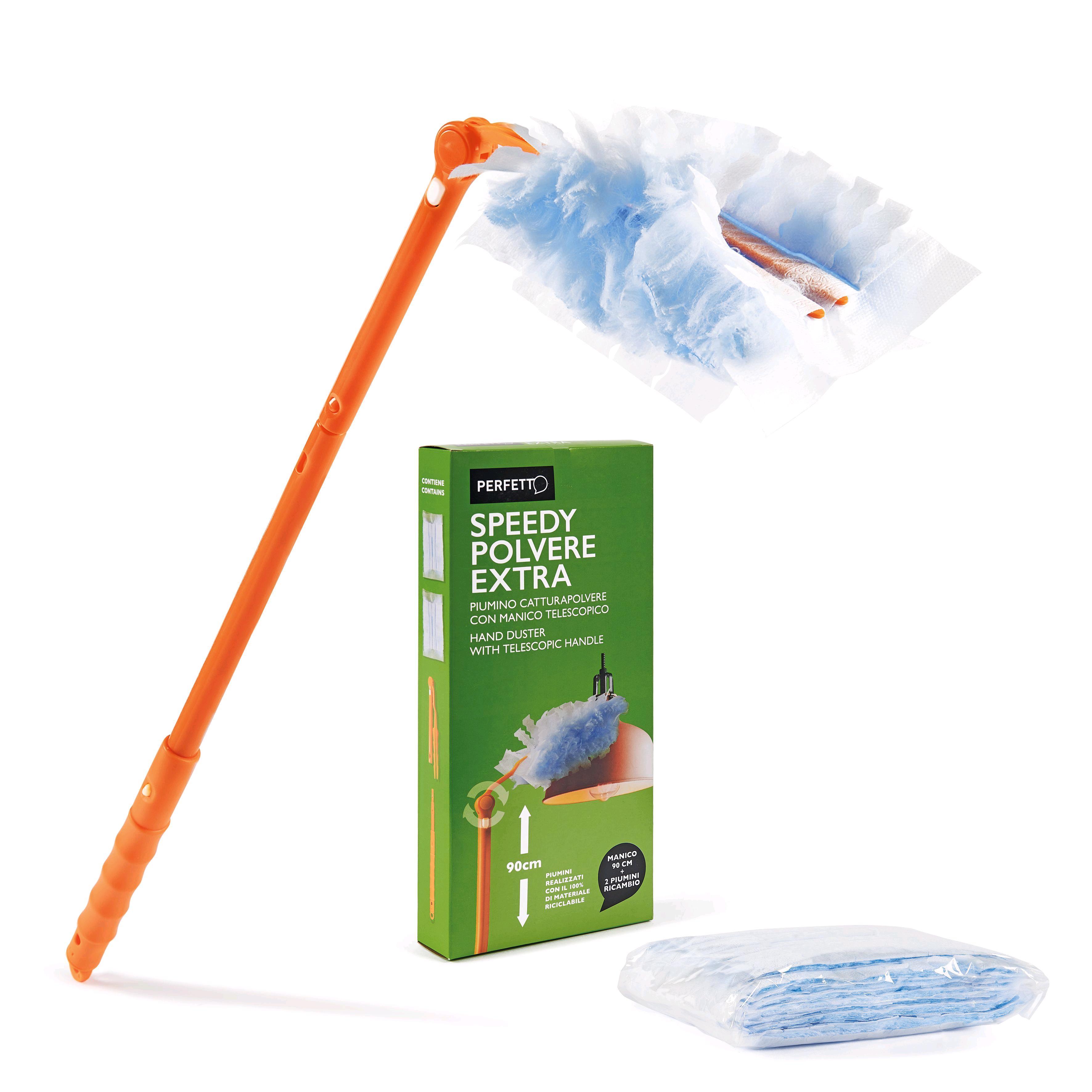 Piumino speedy polvere manico allung.+ 2 ricambi Perfetto