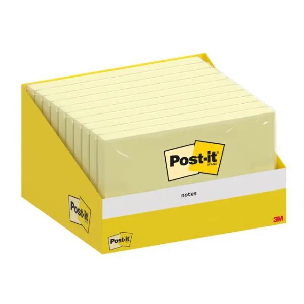 Blocco foglietti Post-it  - 76 x 127 mm - Giallo canary - 100 fogli - Post-it - conf. 10 blocchi