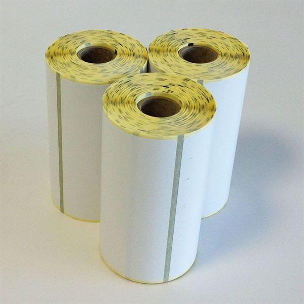 Zebra Z-Select 2000T - Carta - liscia - adesivo acrilico permanente - rivestito - perforato - 76.2 x 101.6 mm 2070 etichette (9 rotolo(i) x 230) etichette - per Zebra P4T
