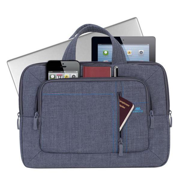 Rivacase Borsa di tela per Notebook da 13,3-14'' - Grigio