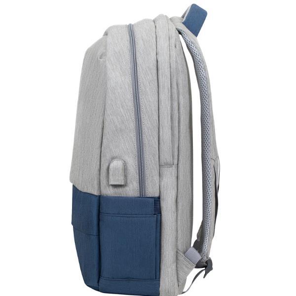 Rivacase Zaino per Laptop da 17.3' Antifurto - Grigio