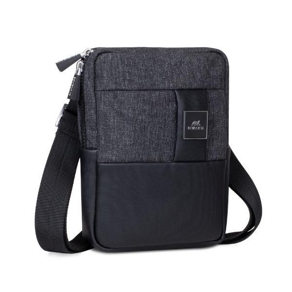RIVACASE MELANGE BORSA A TRACOLLA PER TABLET 8" IN POLIESTERE 3 SCOMPARTI NERO