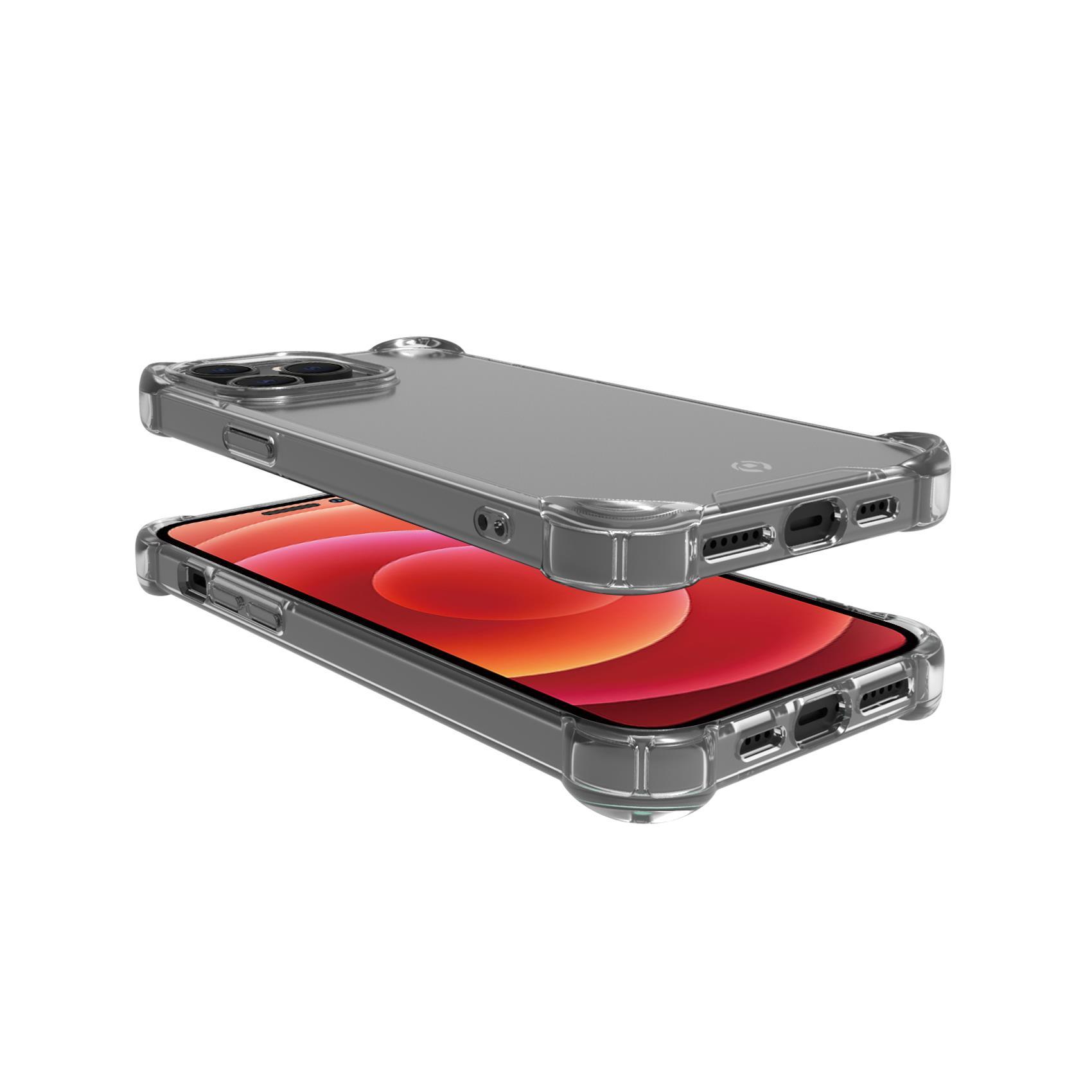 Celly Armor - Cover per cellulare - policarbonato, TPU (poliuretano termoplastico) - bianco, trasparente - per Apple iPhone 14 Pro Max