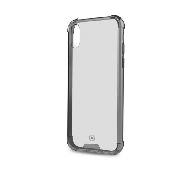 Celly Armor - Cover per cellulare - policarbonato, gomma, TPU (poliuretano termoplastico) - nero, trasparente - per Apple iPhone XS Max