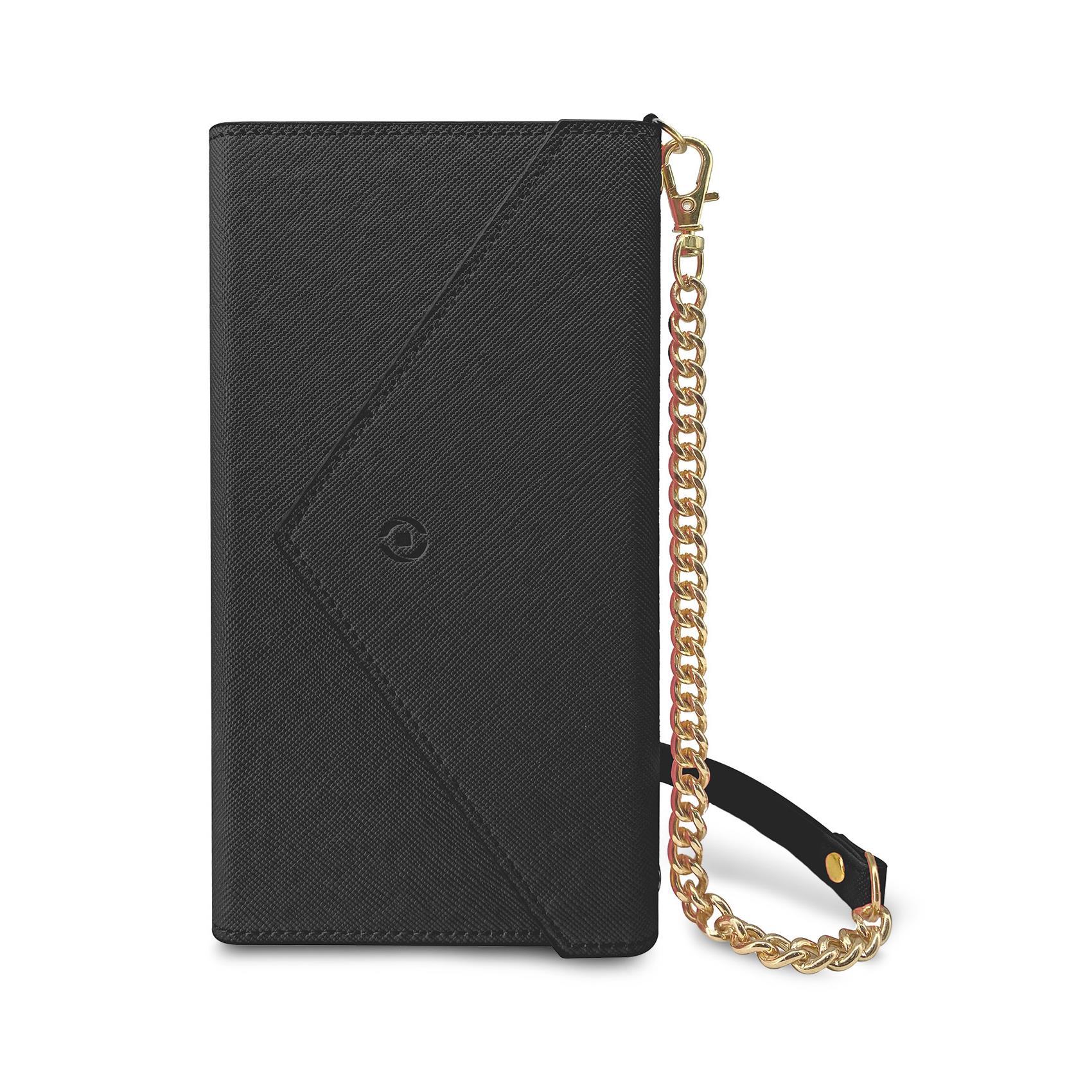 Celly Athena - Flip cover per cellulare - similpelle - nero