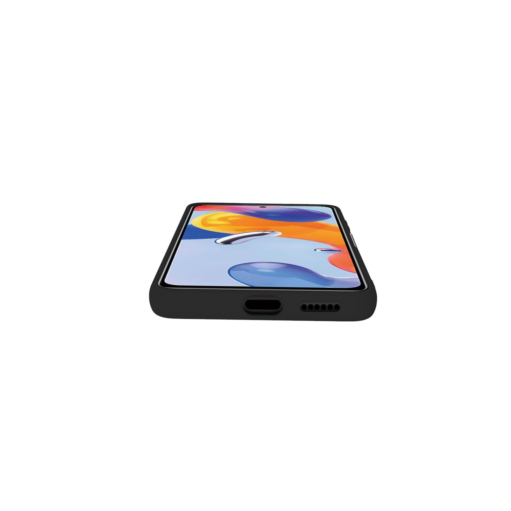 Celly Cromo - Cover per cellulare - TPU (poliuretano termoplastico), rivestimento in silicone - nero - per Xiaomi Redmi Note 11 Pro, Note 11 Pro 5G