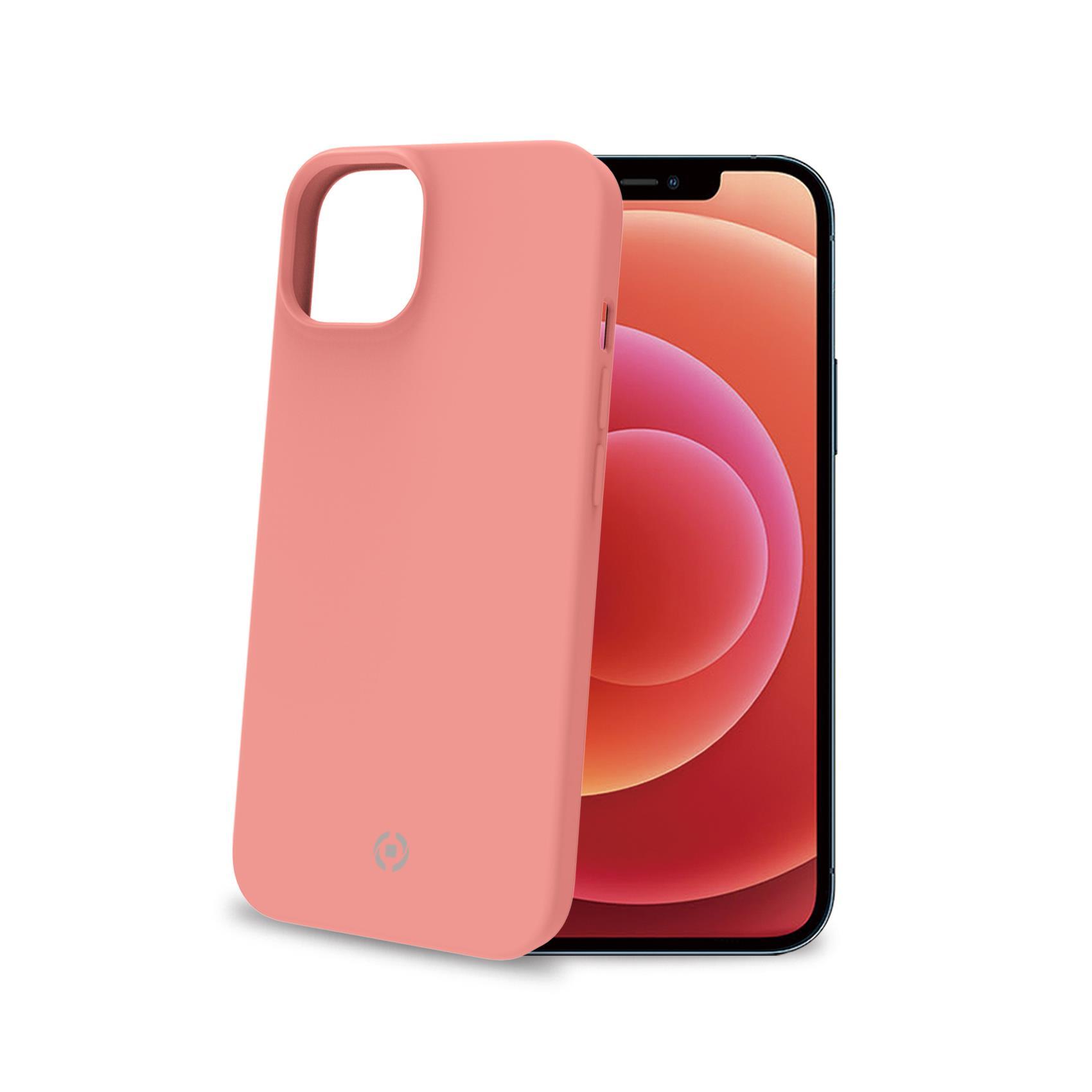 Celly Cromo - Cover per cellulare - TPU (poliuretano termoplastico), rivestimento in silicone - rosa blush - per Apple iPhone 14