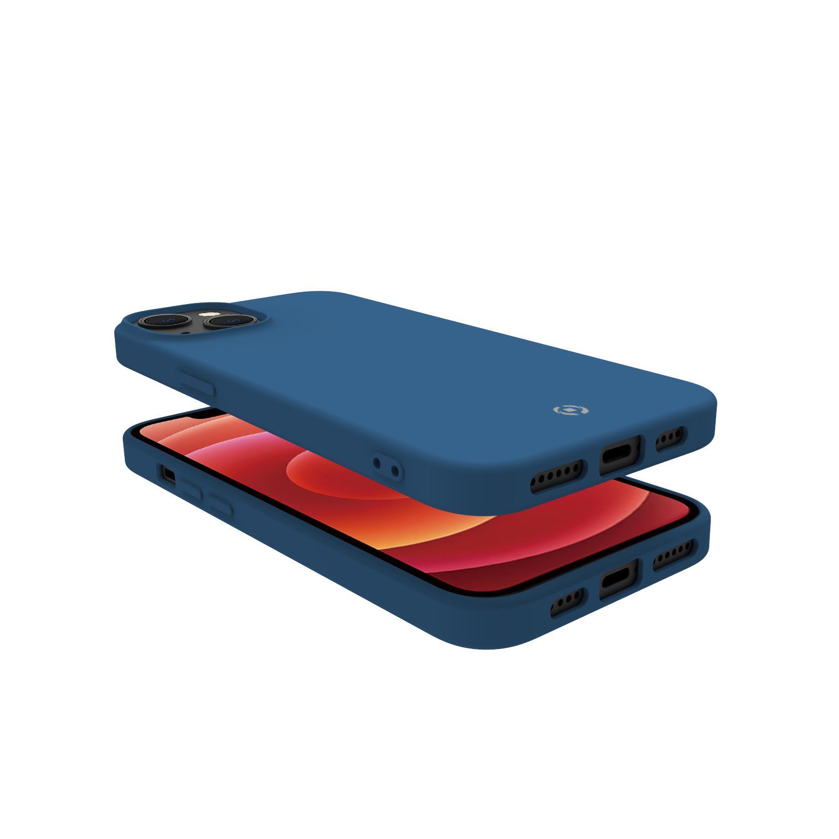 Celly Cromo - Cover per cellulare - TPU (poliuretano termoplastico), rivestimento in silicone - per Apple iPhone 14 Plus